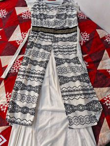 Elegant White &amp; Blue gown