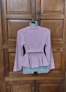 Belted Blazer Top