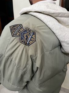 Light Green Hooded Puffer Jacket