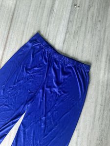Blue Lace Trim Palazzo Pants (XxL)