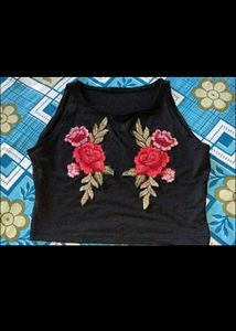 Black Floral Top