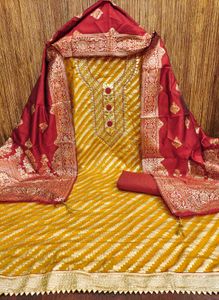 Unstitched Banarasi Suits Set-in 8 Colours👇🏻
