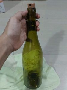 Glass bottle lantern