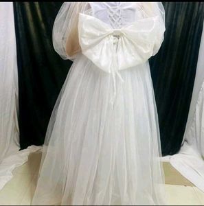 White Tulle Maxi Dress