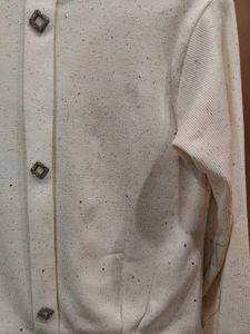 White Ribbed Knit Top