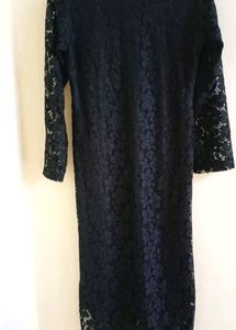 Black Lace long Kurti.