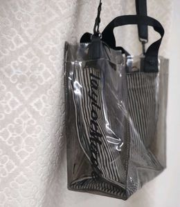 Transparent &amp; Striped Bag: Monsoon Essential