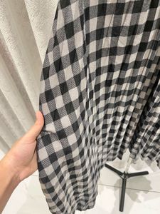 Checkered Midi Skirt