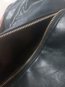 Black Leather Backpack