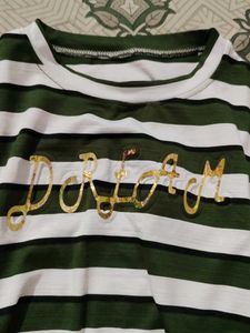 Striped &#39;Loved&#39; Top