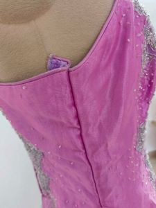 Pink Gown with Floral Detail