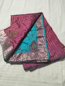 Maroon Saree