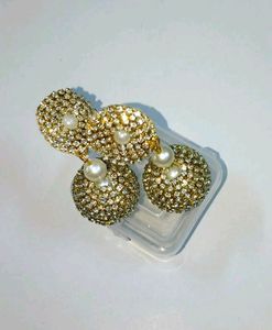 Jhumka earing bridal fancy Stone Rhinestone