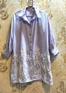 Embroidered Lavender Co-ord Set.Size 44.Length 30.