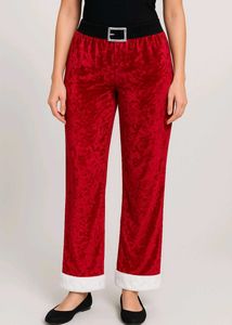 Red Velvet Santa Pants