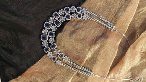 American Diamond Purple Necklace