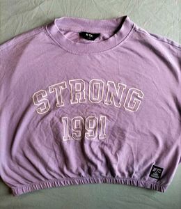 Purple Graphic Sweatshirt