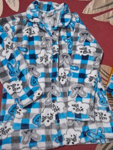 Cute Bunny Print Lounge Winter Night Suit