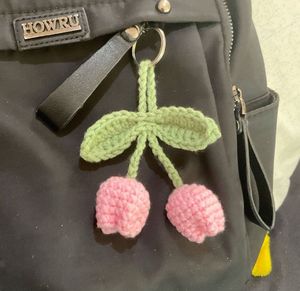 Crochet Tulip Keychain