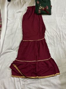 Green Kurti And Garara Set