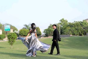 Prewedding Gown Silver Colour