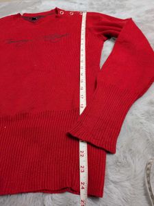 Tommy Hilfiger Red Knit Sweater