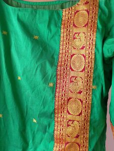 Green Silk Kurtha