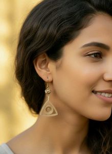 Triangle Dangle bamboo Earrings