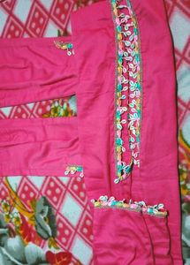 Jam Cotton Plazo Suit Stiched