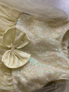 Elegant Yellow Girls Dress