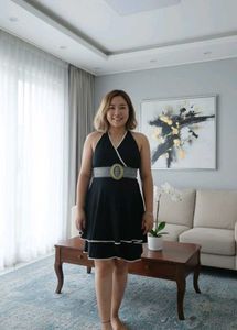 Halter Neck Black Dress