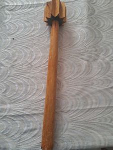 Decorative Serving Tray &amp; Churning Stick/Kadagolu