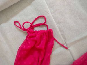 Pink Peplum Top For Women