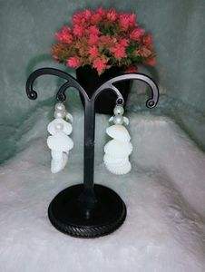Cowri Cell Hoop Earrings