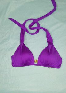 Vibrant Purple Halter Bikini Top