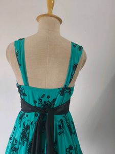 Teal Floral Dress