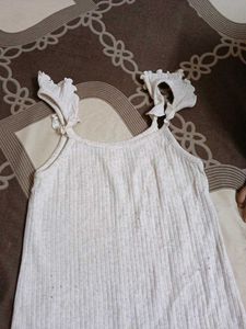 Ribbed Ruffle Strap Midi Dress