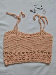 Crochet Tie Strap Crop Top