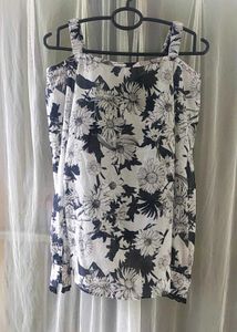 Floral Print Cold Shoulder Top