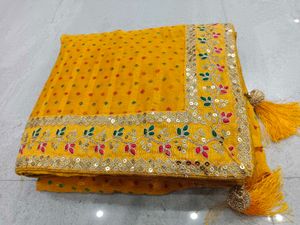 Elegant Yellow Saree