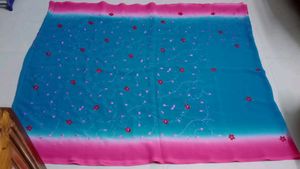 Embroidery And Chumki Work Saree