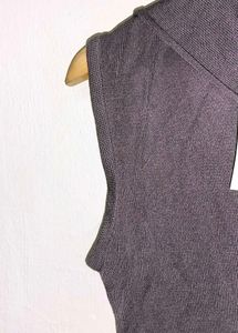 Trendt New Brown Sleeveless Top