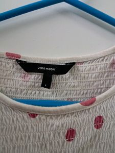 VERO MODA Ruched Polka Dots Top