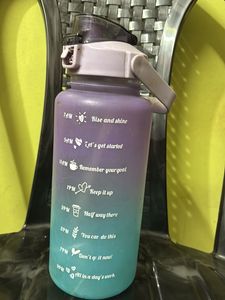 2 Litre Gradient Motivational Water Bottle –