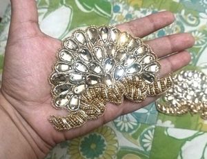 2 Embroiderd Patches For Saree Blouse Arm.