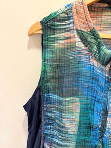 Abstract Print Sleeveless Top