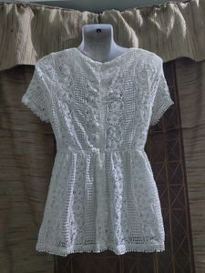 Elegant White Lace Top