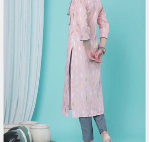 Pink Embroidered Kurta