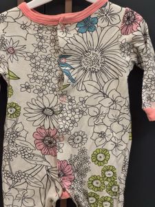 Cute Floral Baby Onesie