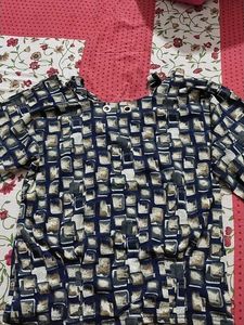 Patterned Long Sleeve Top